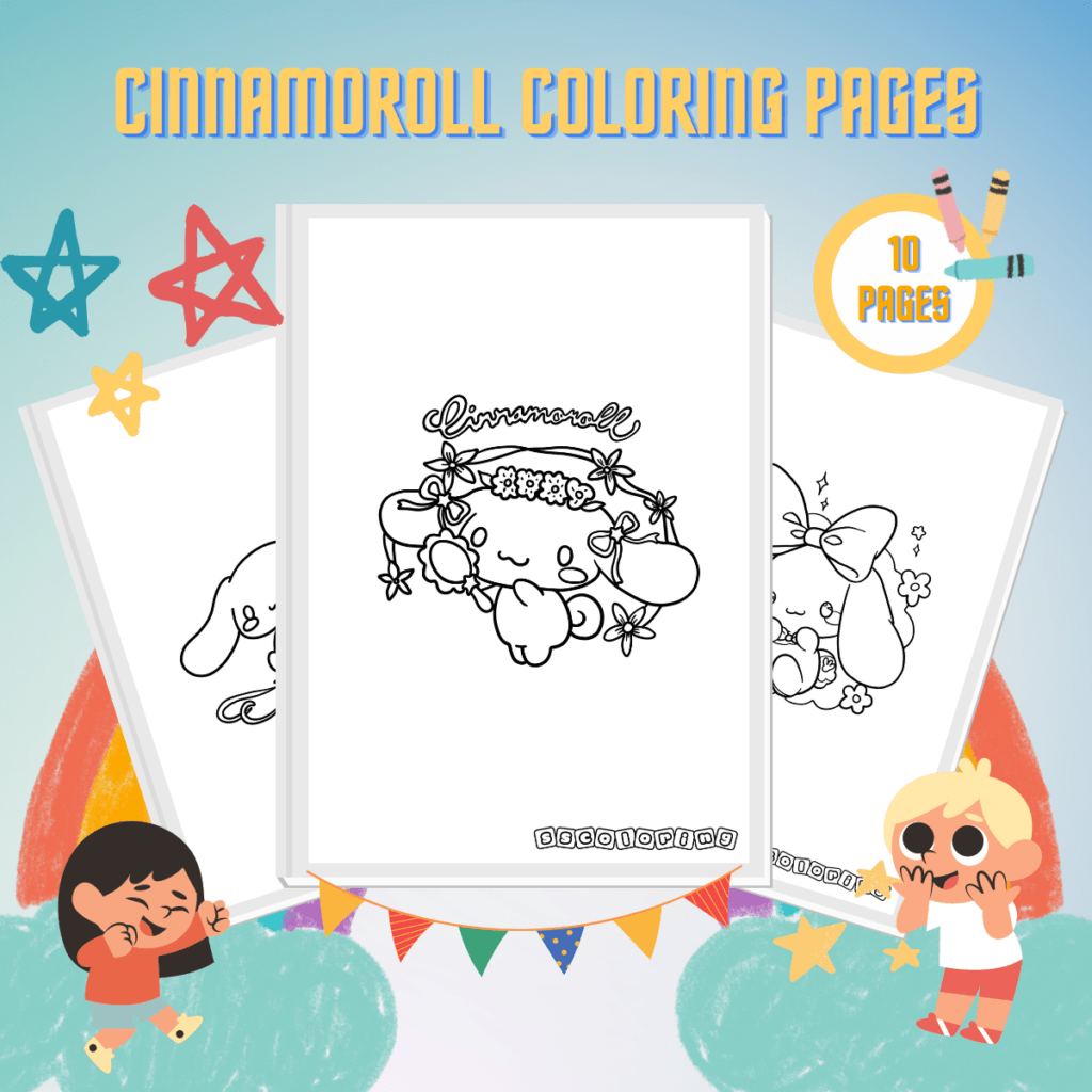 10 Disegni Cinnamoroll Da Colorare PDF Stampabili Gratuiti