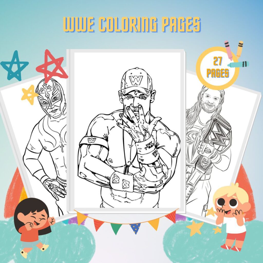 27 Dibujos Para Colorear De La WWE PDF Imprimible Y Gratuito