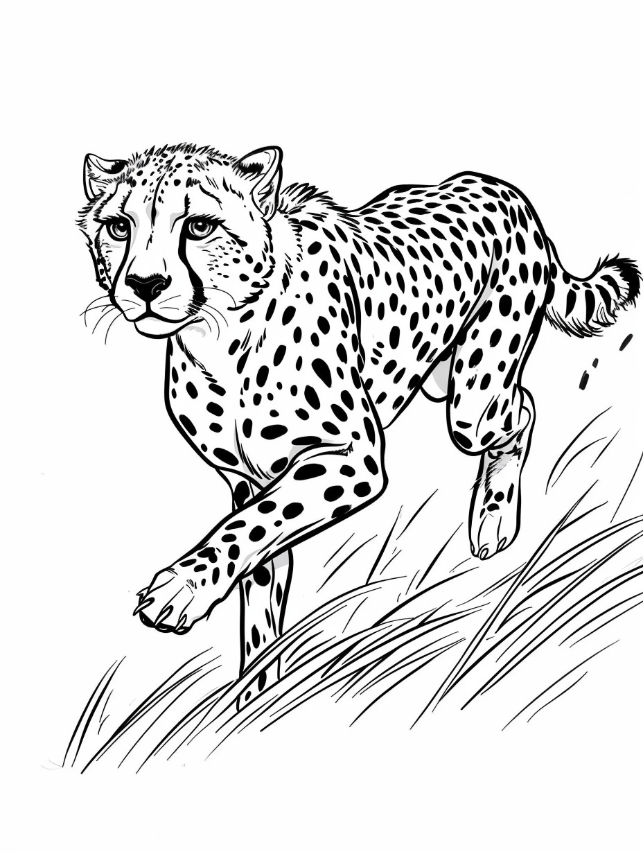 21 Dibujos De Guepardo Para Colorear para niños - Imprimibles en PDF gratuitos