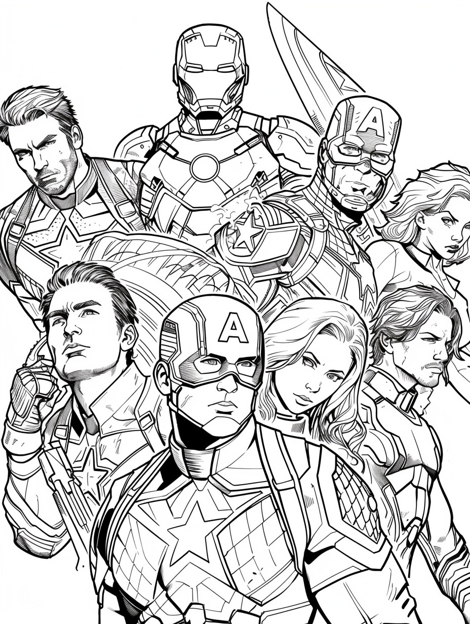 16 Marvel Avengers dibujos para colorear para niños - Imprimibles en PDF gratuitos
