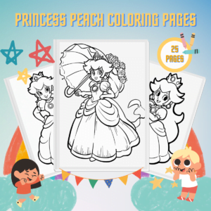 Princess Peach Coloring Pages