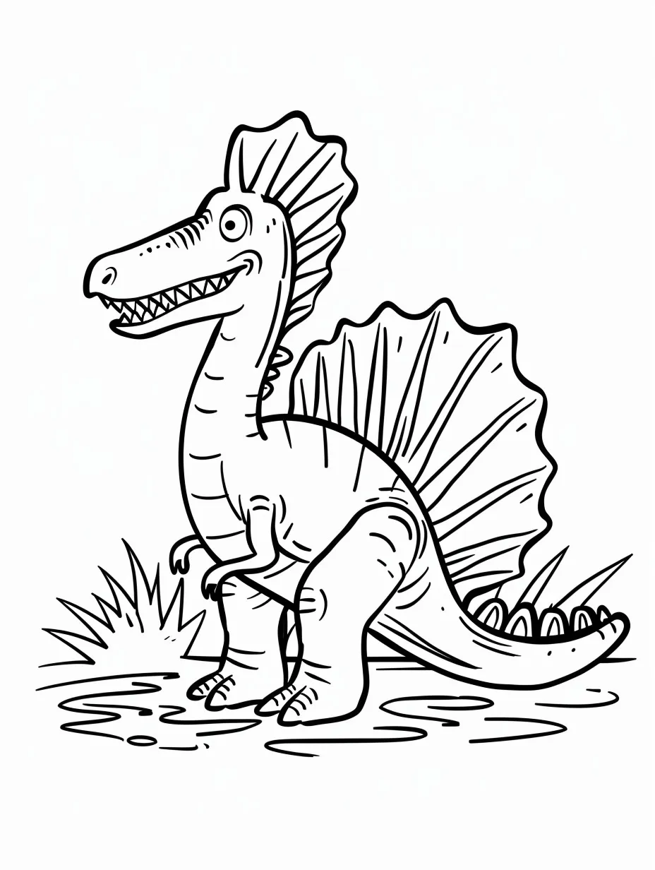 Spinosaurus ornaments coloring pages