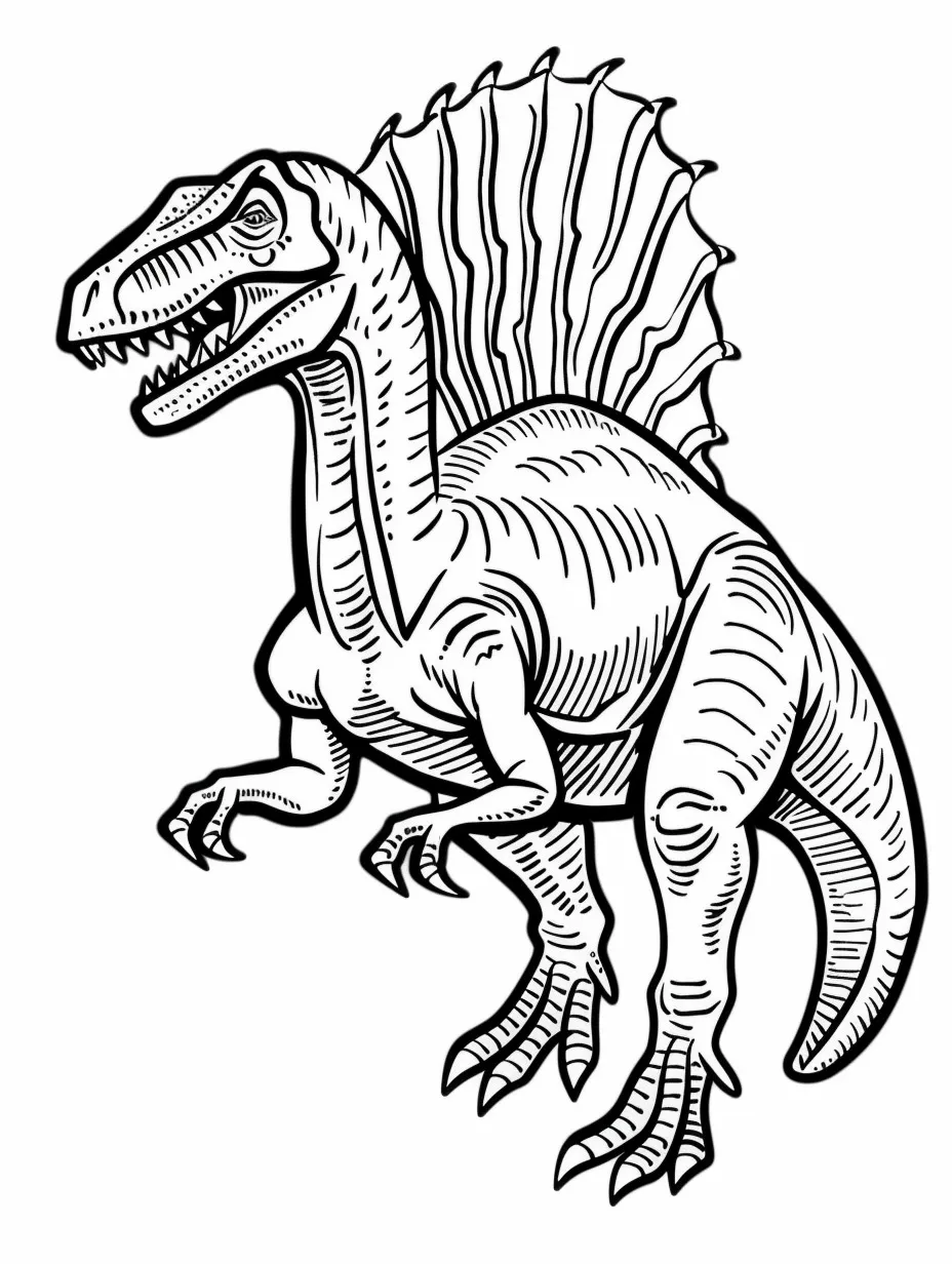 printable Spinosaurus coloring pages for adults