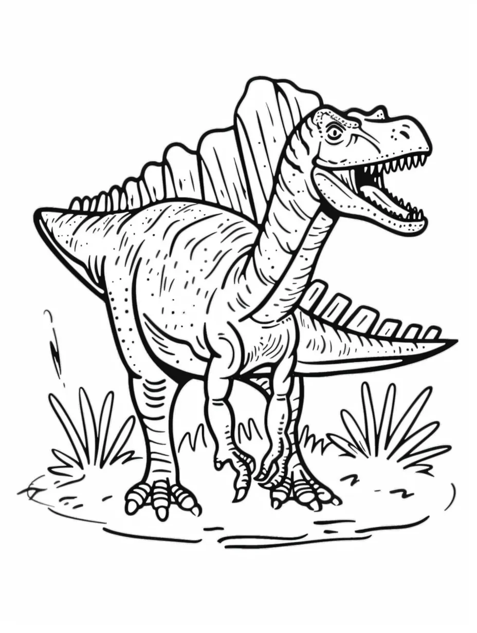 preschool Spinosaurus coloring pages