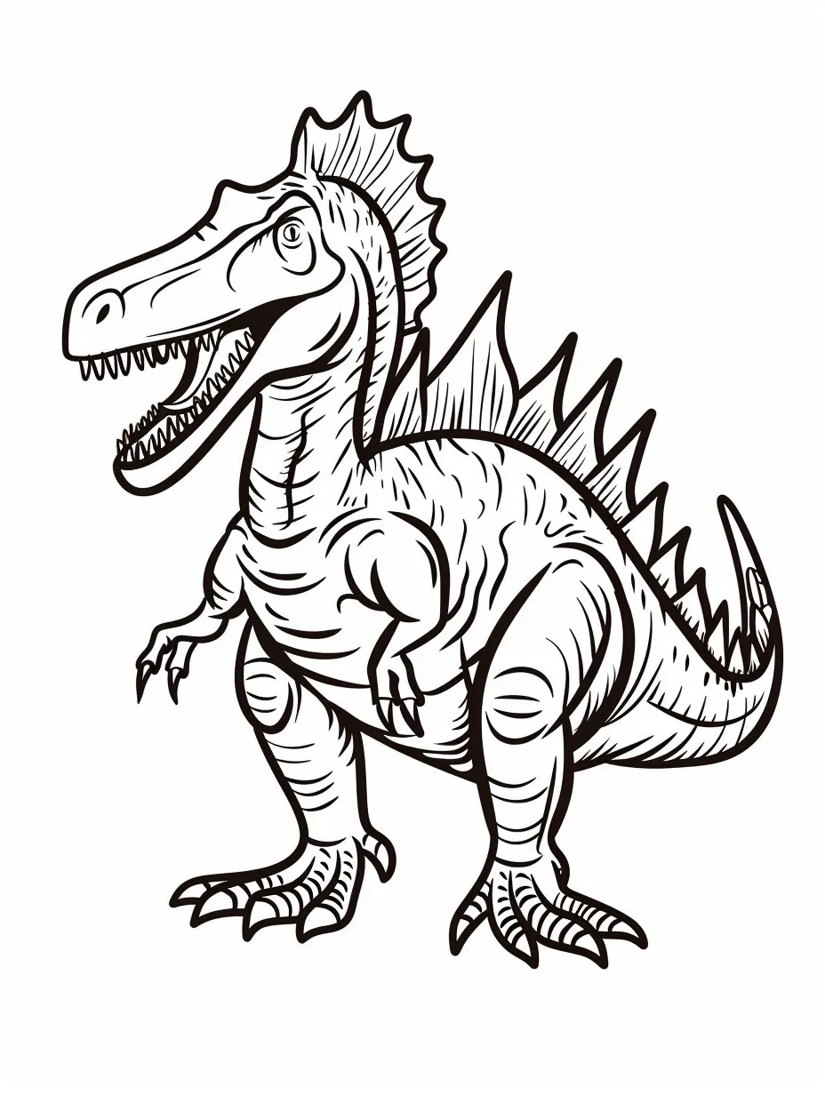 cute Spinosaurus coloring pages