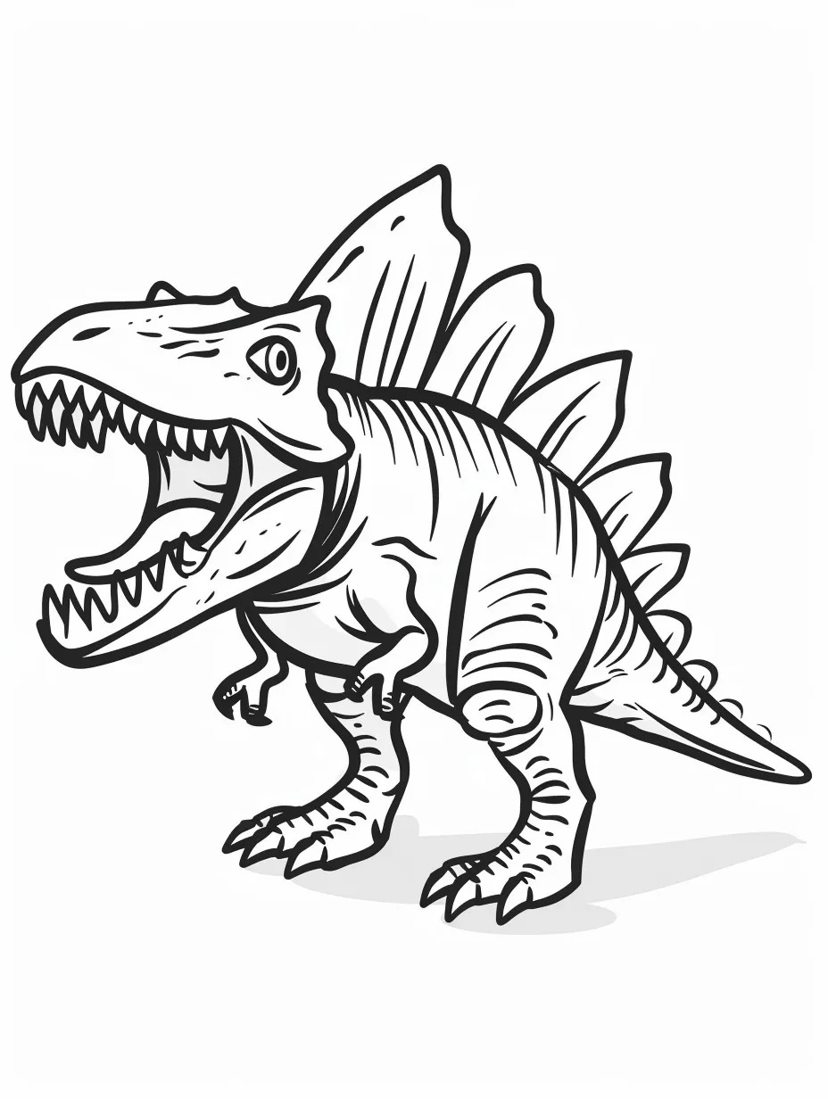 Spinosaurus coloring book pages