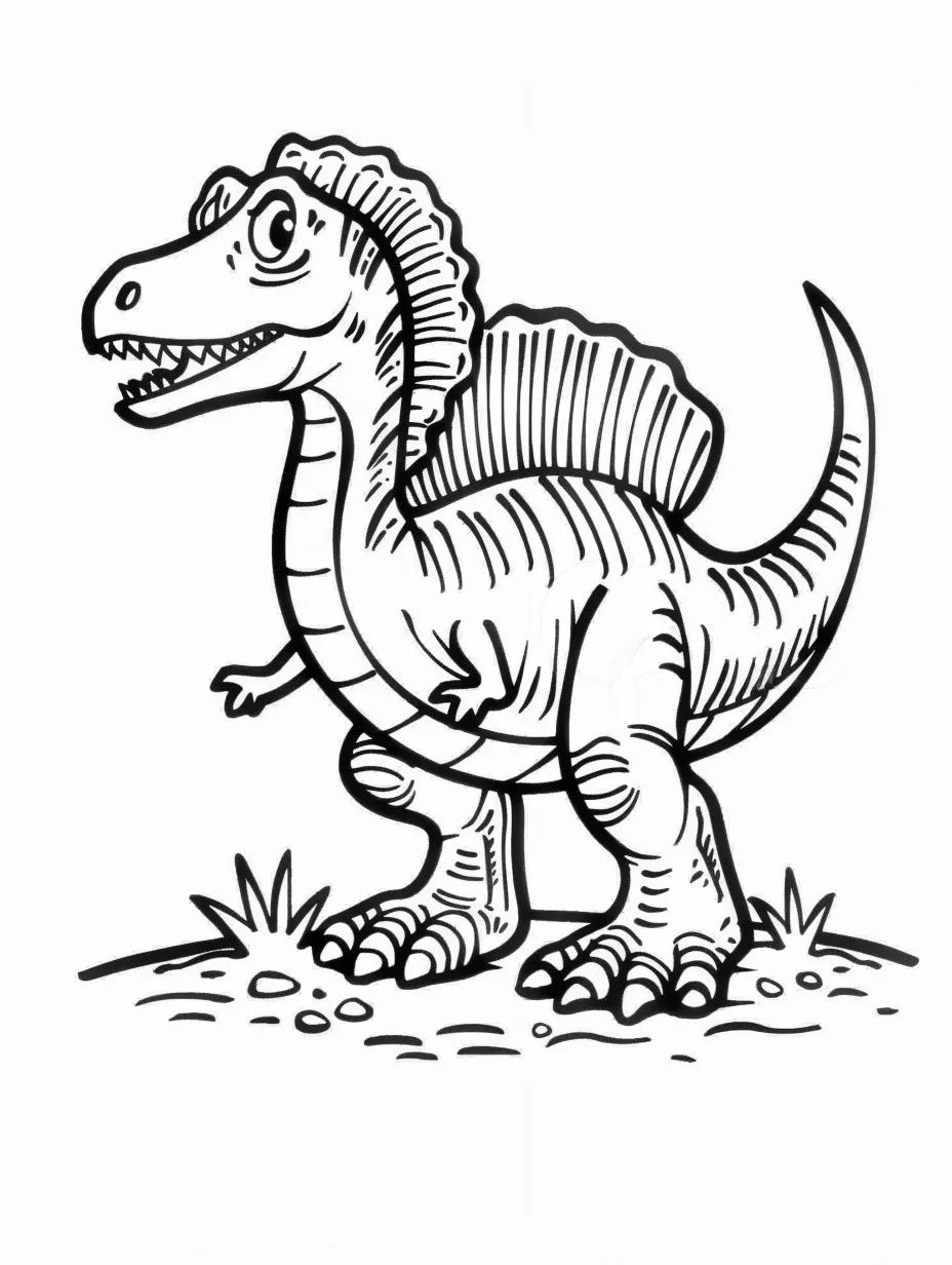 free printable Spinosaurus coloring pages for adults