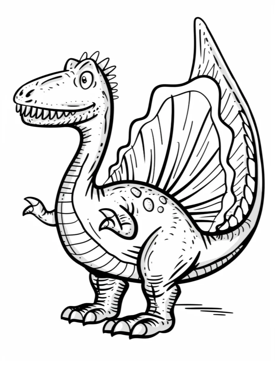 old-fashioned Spinosaurus coloring pages