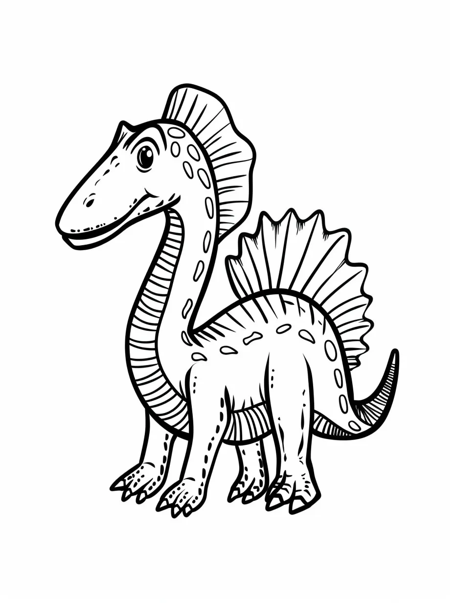 Spinosaurus free coloring pages