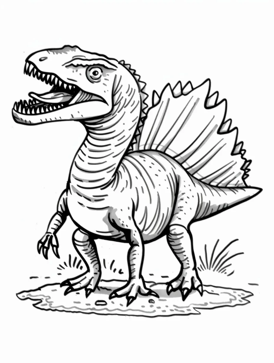 Spinosaurus cards coloring pages