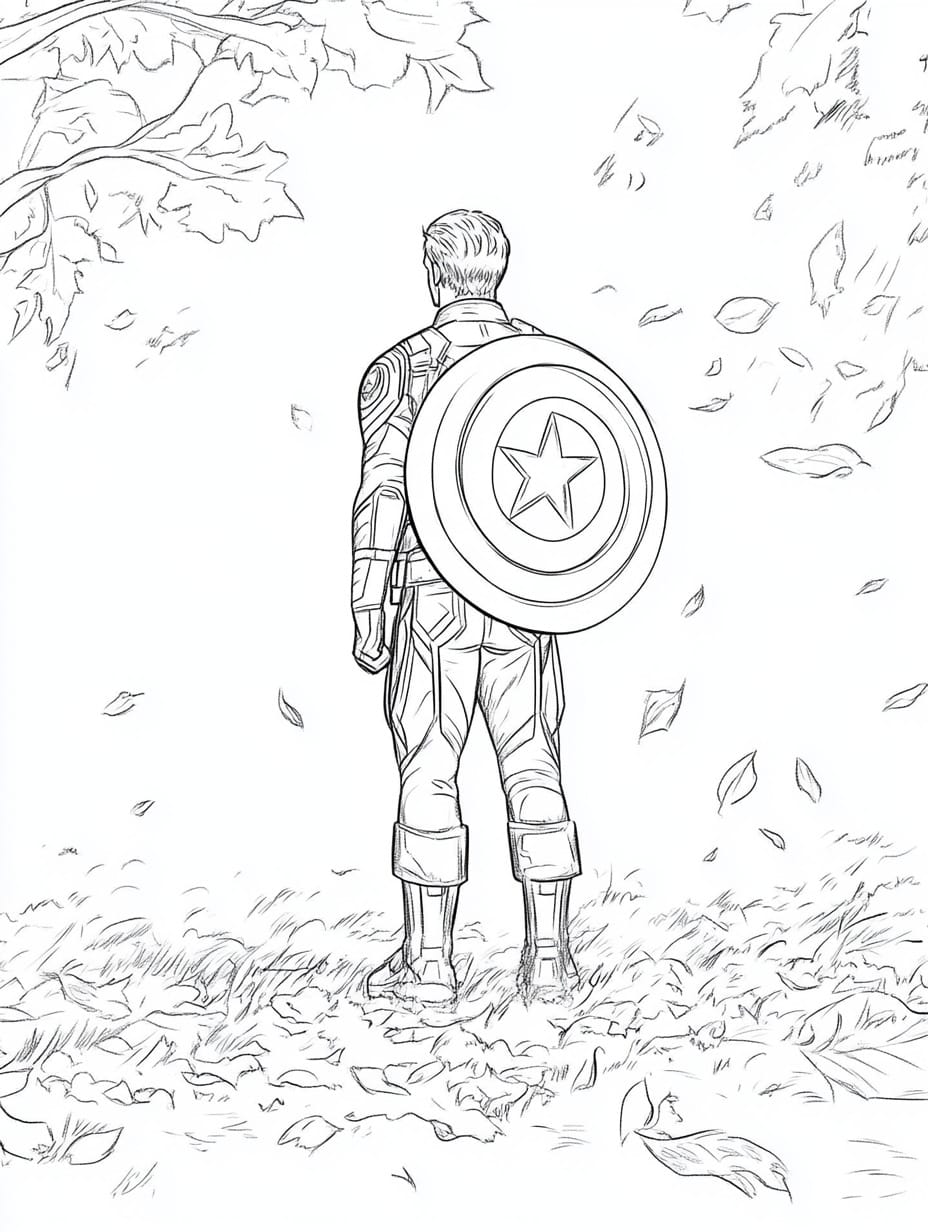 free Captain America Avenger coloring pages printable