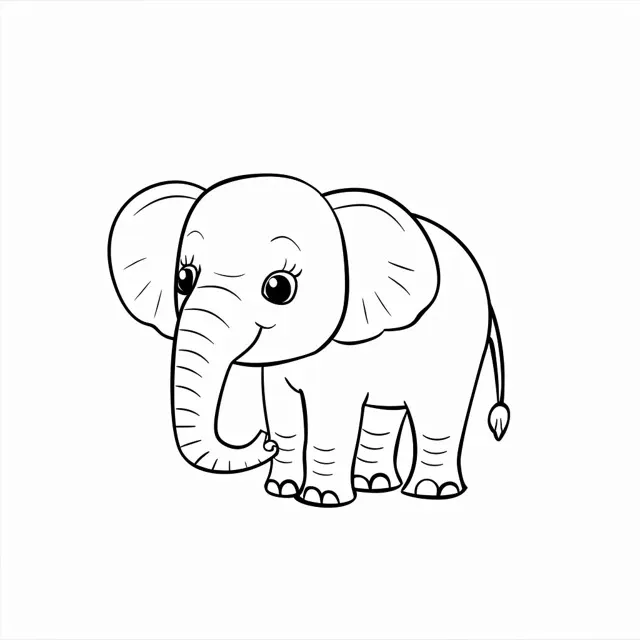 desenho para colorir elefante