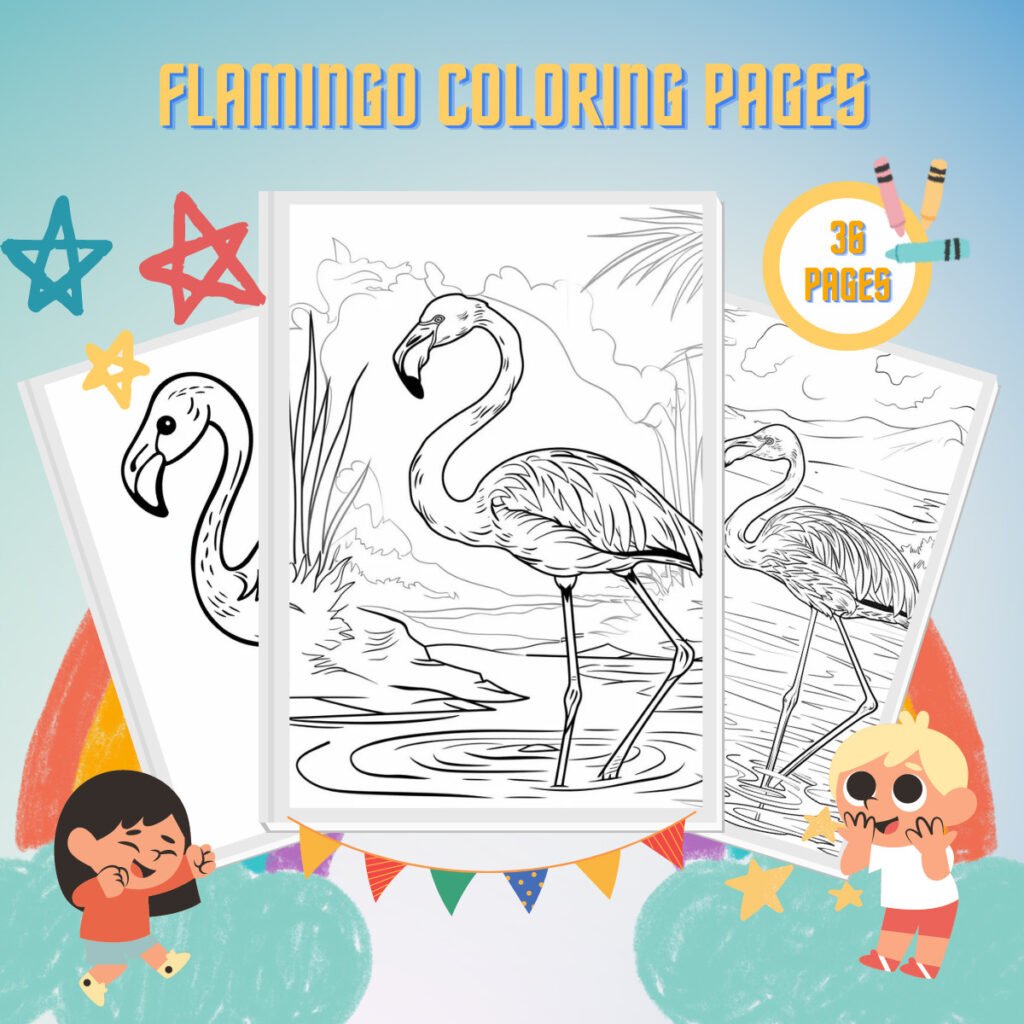 37 Flamingo kleurplaat - Gratis Printbaar voor Kinderen | SSColoring