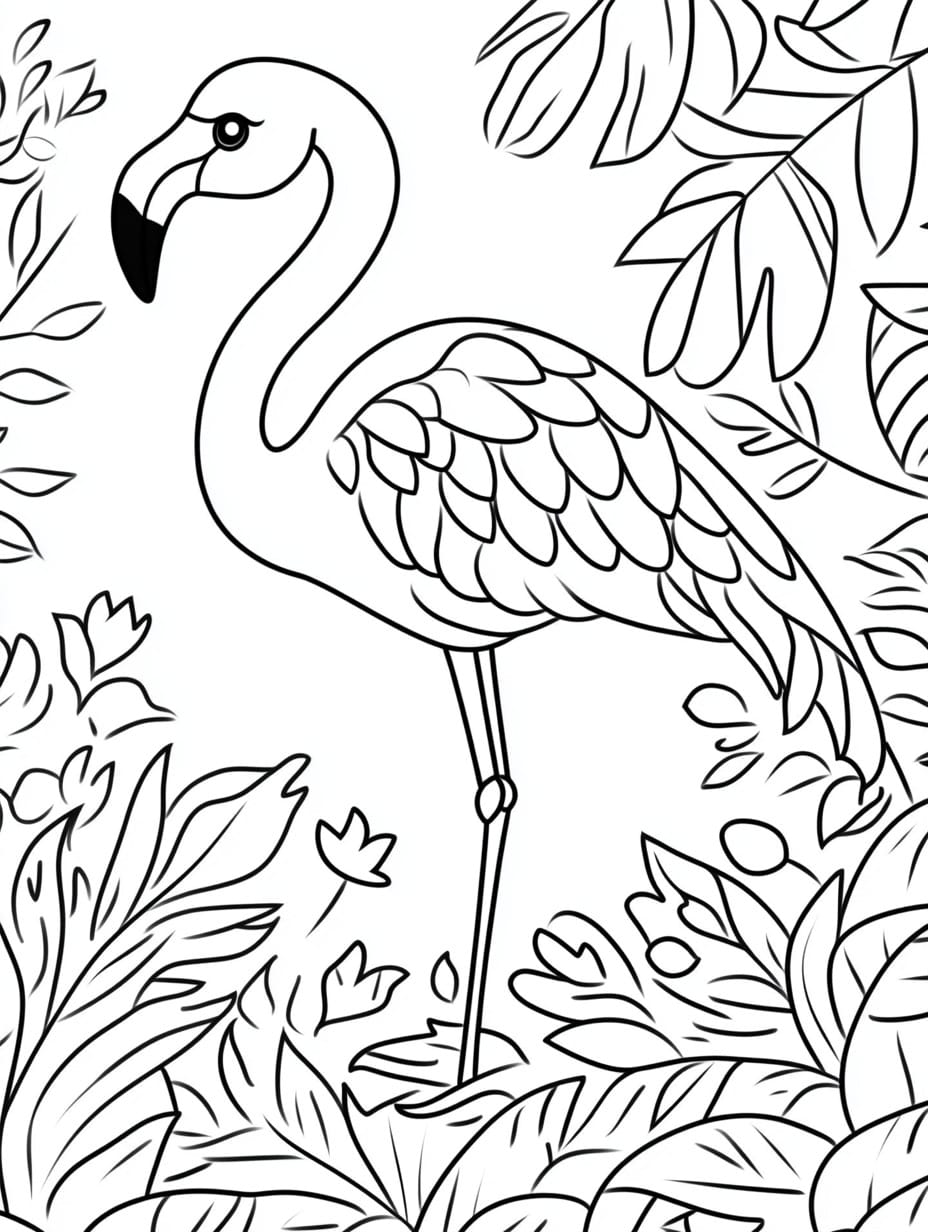 Flamingo Coloring Pages 38 printable Flamingo coloring pages