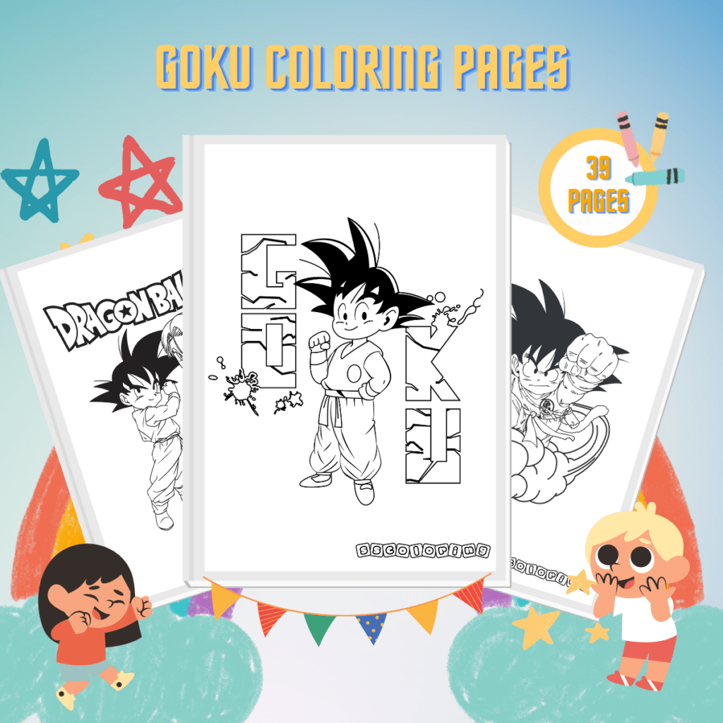 40 Desenhos De Goku Para Colorir para crianças folhas para imprimir grátis