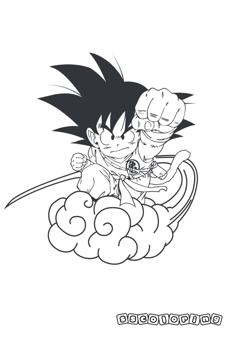 40 Goku Coloring Pages For Kids - Free Printable Sheets