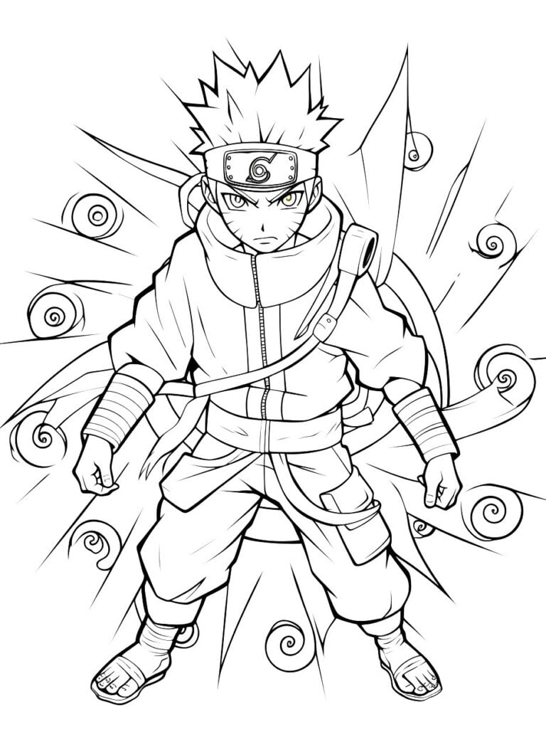 22 Free Printable Naruto Coloring Pages: Ninja Fun!