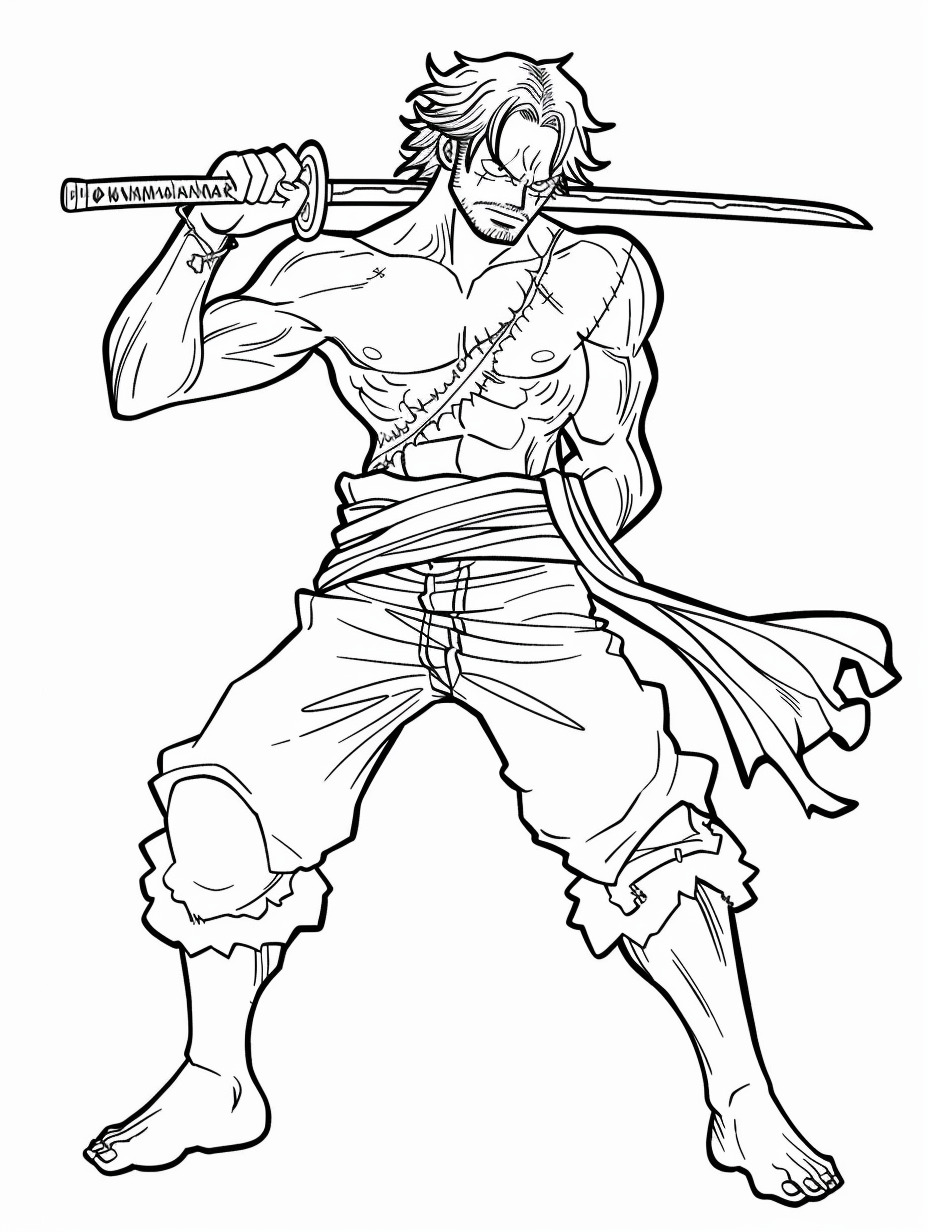 zoro one piece desenho para colorir