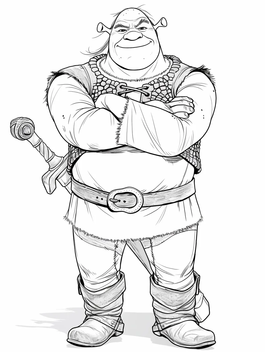 desenho para colorir shrek