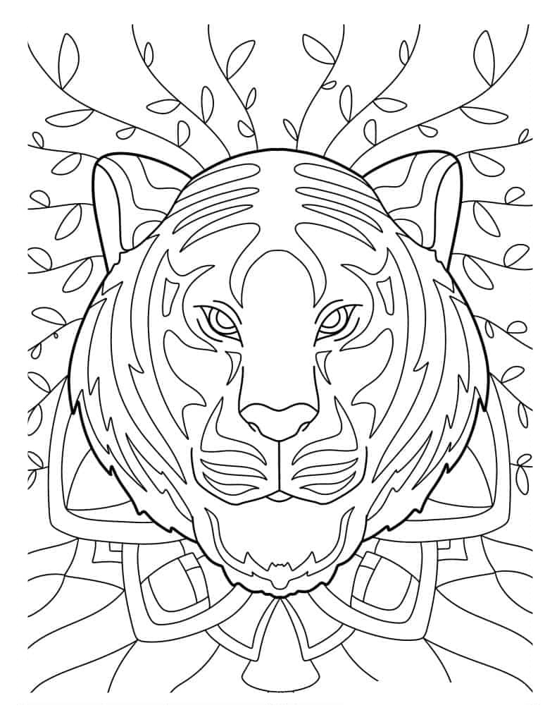 29 gratis tijger kleurplaat voor kinderen | SSColoring, image size:791x1024