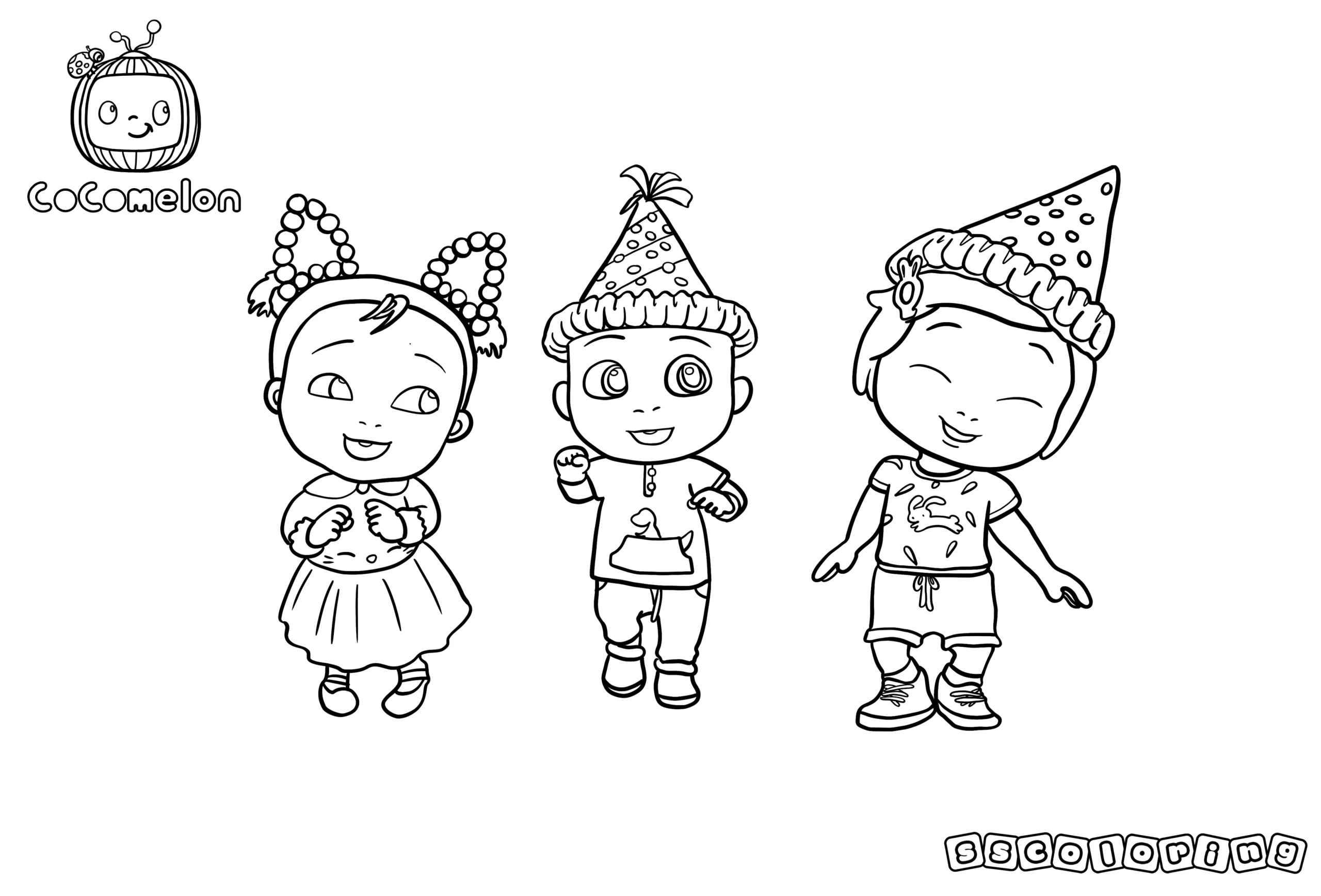 hard CoComelon coloring pages