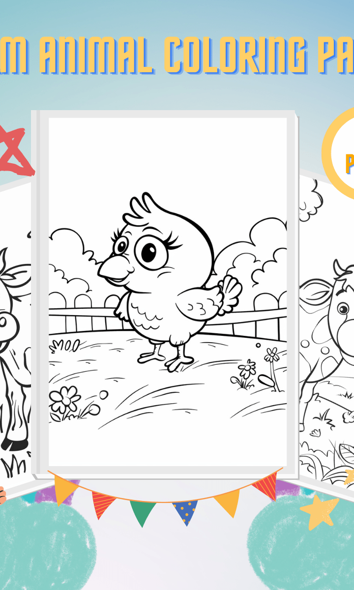 Diverse Farm Animal Coloring Pages