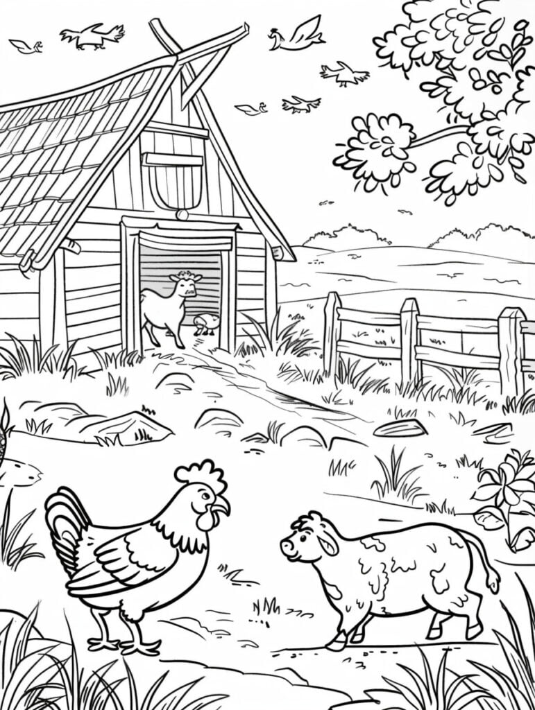 47 Farm Animal Coloring Pages: Hidden Surprises - SSColoring