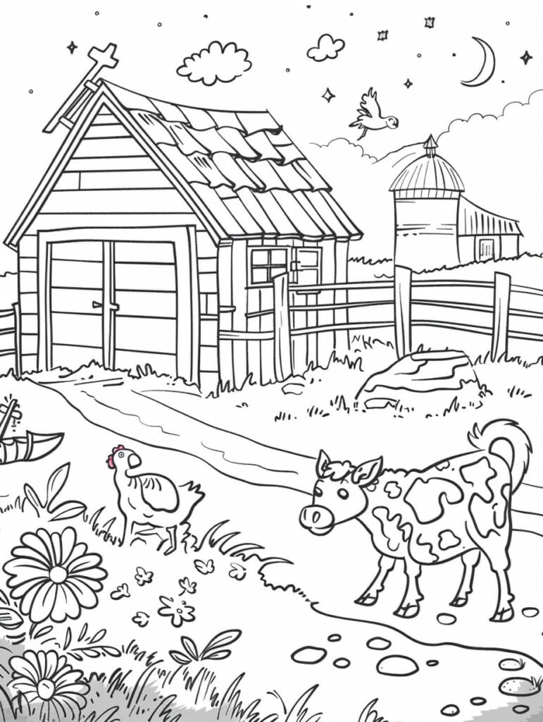 47 Farm Animal Coloring Pages: Hidden Surprises - SSColoring