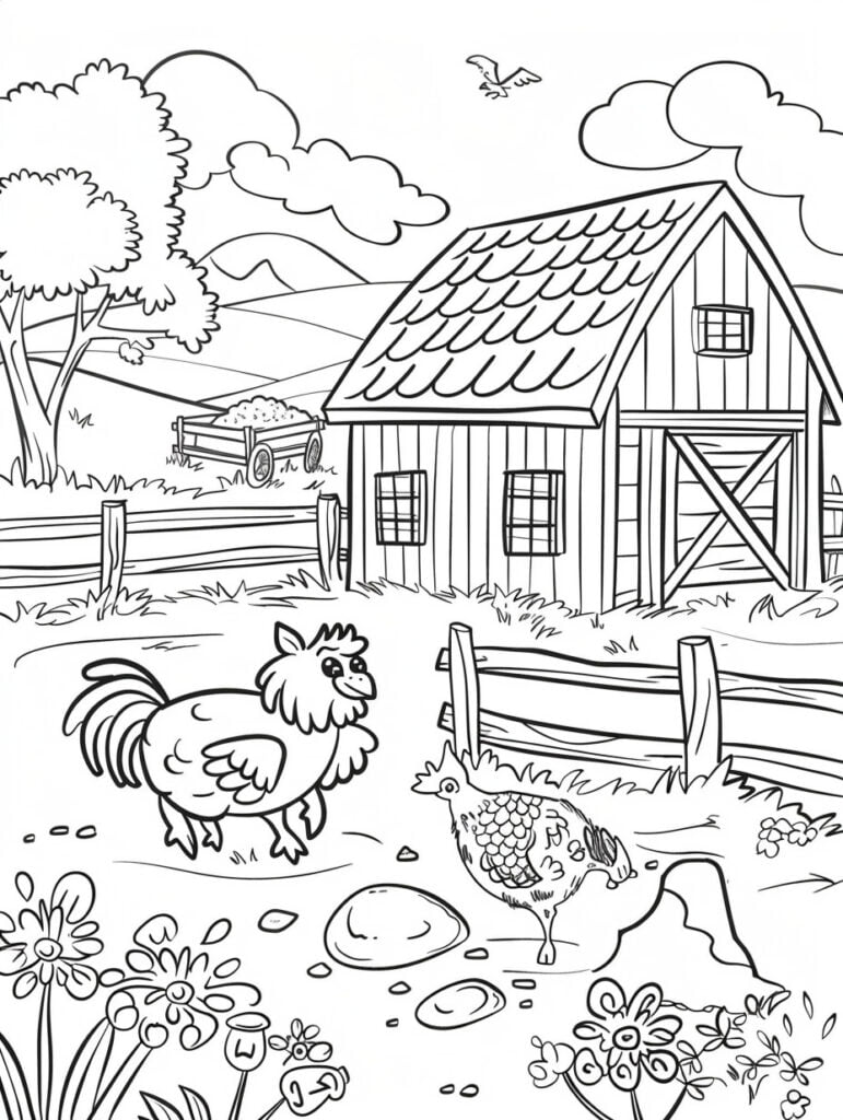 47 Farm Animal Coloring Pages: Hidden Surprises - SSColoring