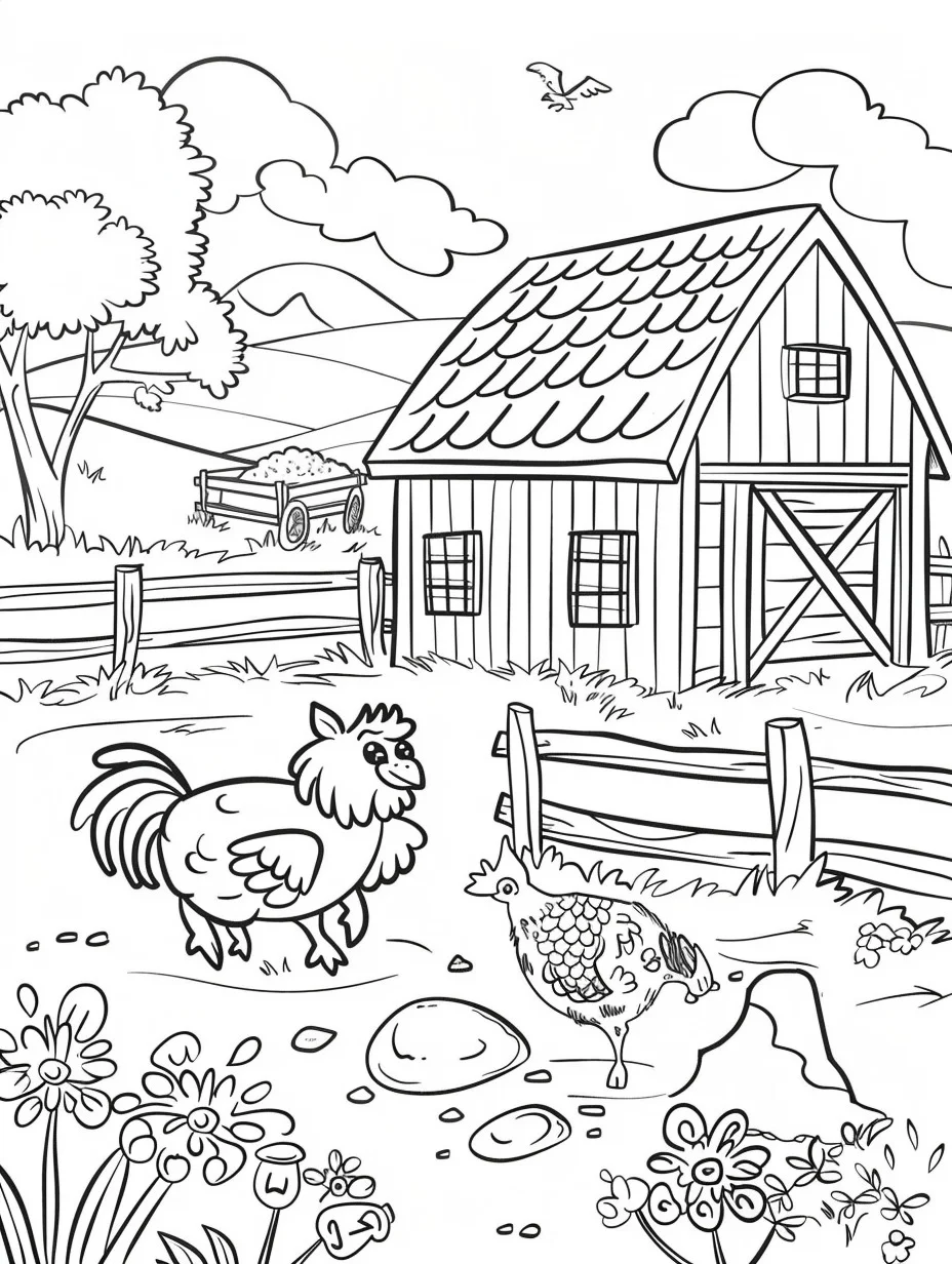 Farm Animal Coloring Pages 9 Farm Animal Coloring Pgaes 4