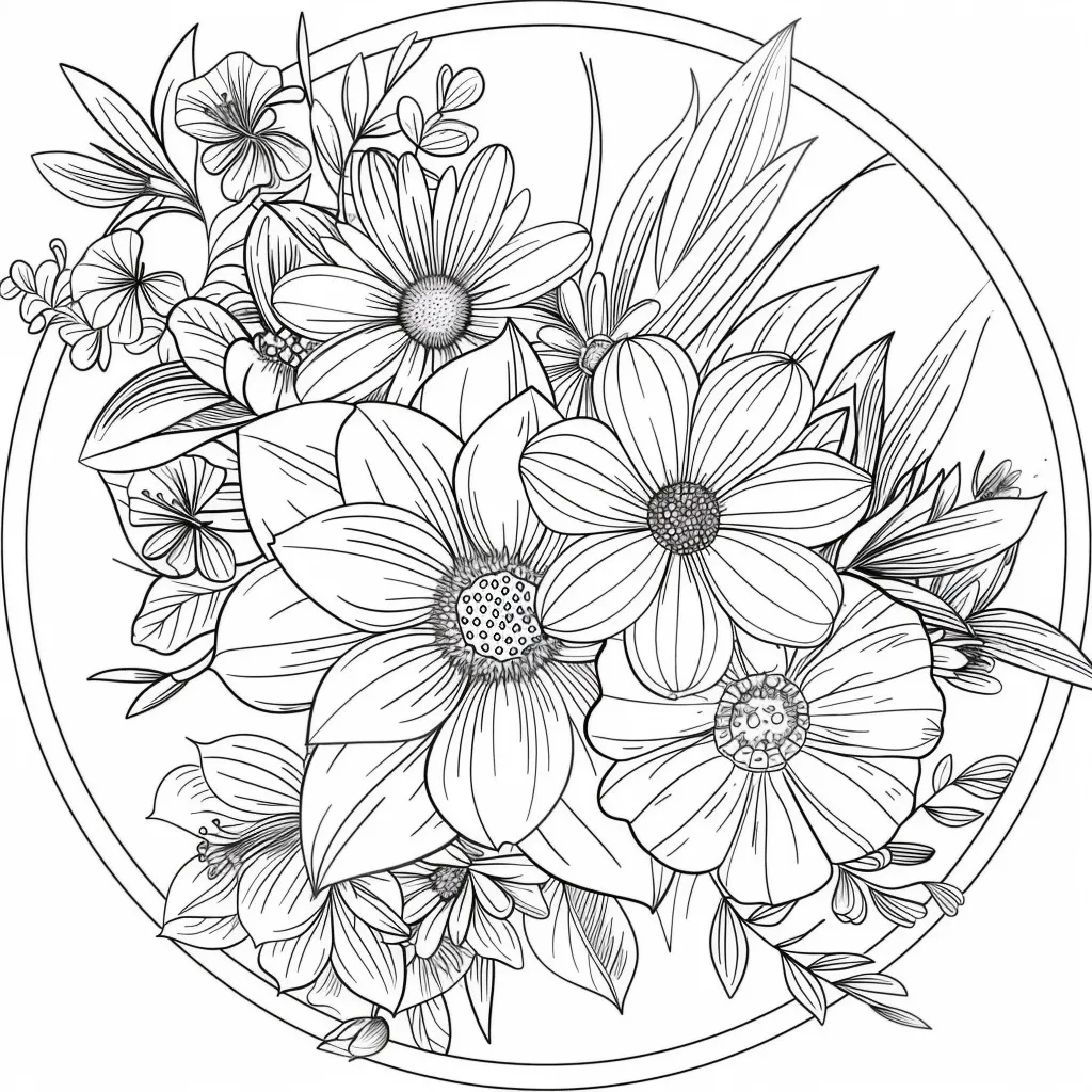 Flower Coloring Pages 7 Flower Coloring Pages 12