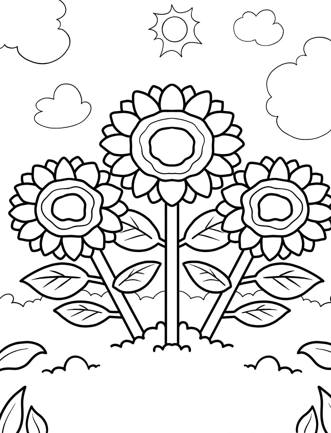 Flower Coloring Pages 19 Flower Coloring Pages 18