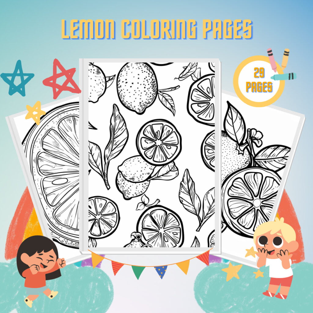 30 Lemon Coloring Pages For Kids - Free PDF Printables