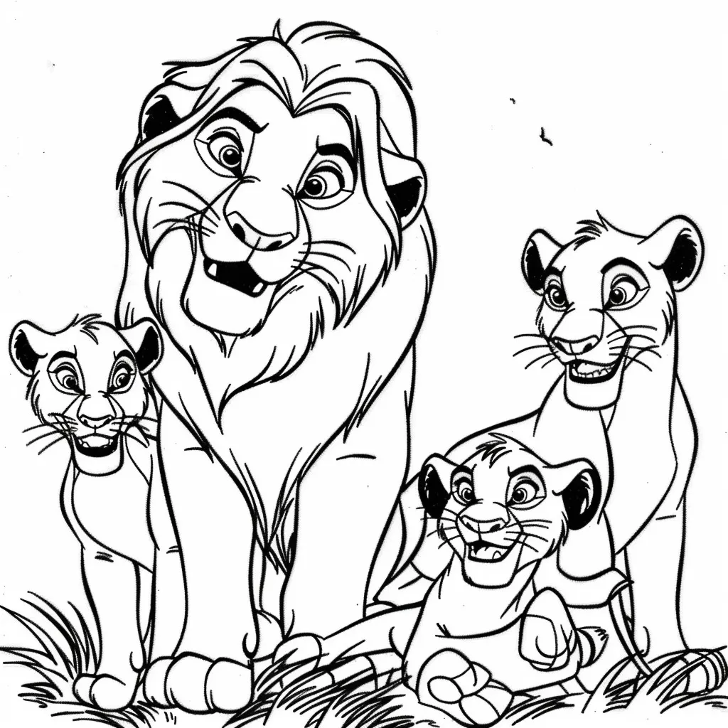 45 Dibujos De El Rey León Para Colorear para niños - Imprimibles en PDF gratuitos
