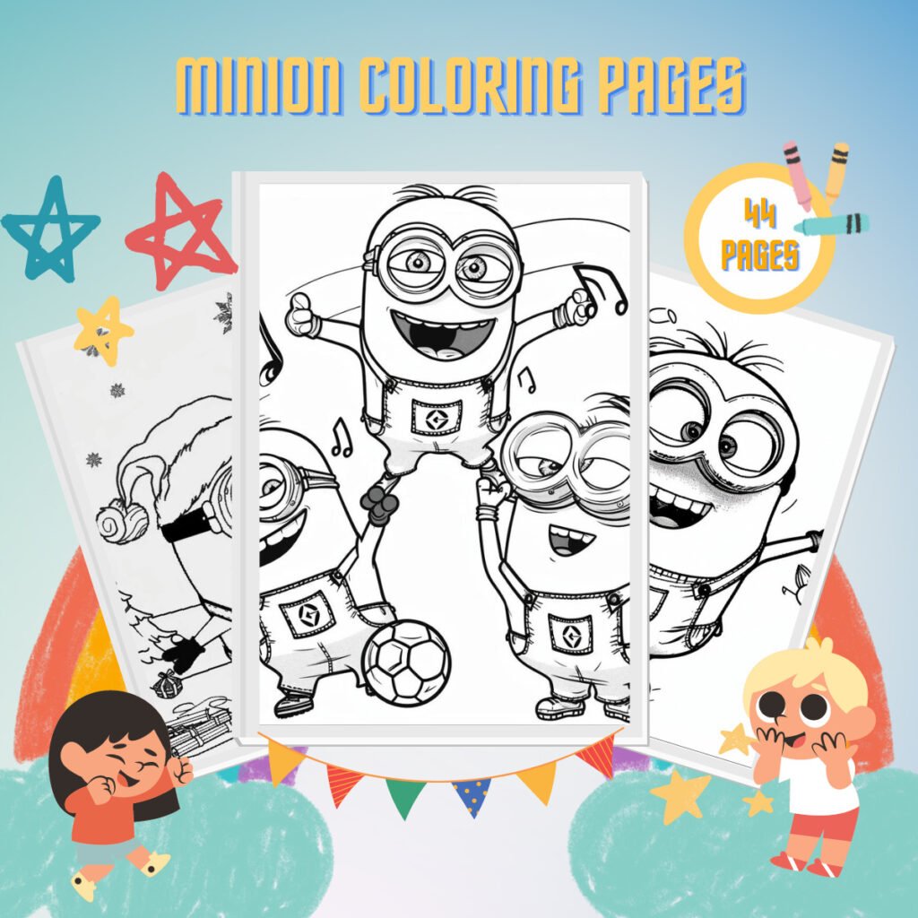 45 Minion kleurplaat Voor Kinderen - Gratis PDF Printables