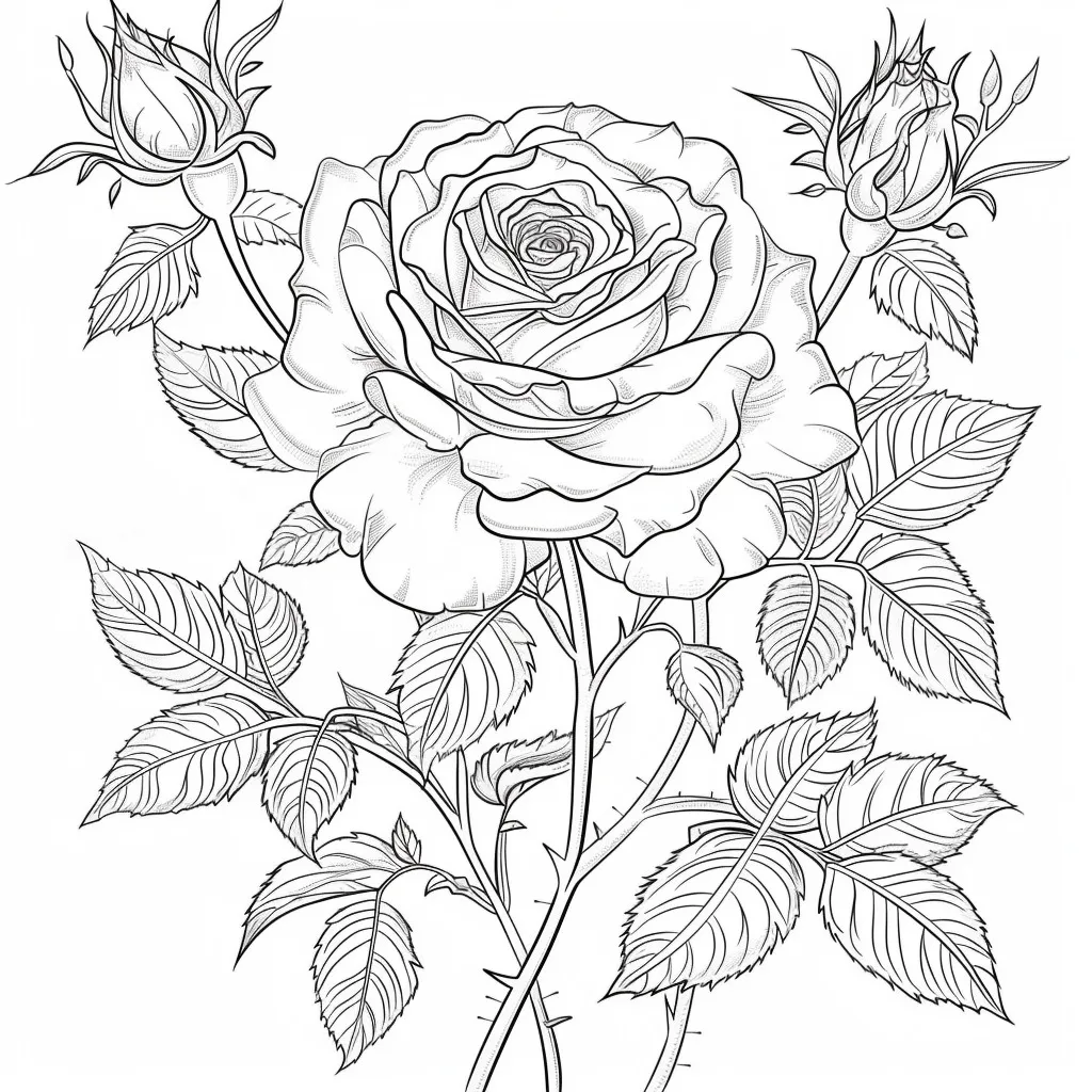 desenho para colorir rosa