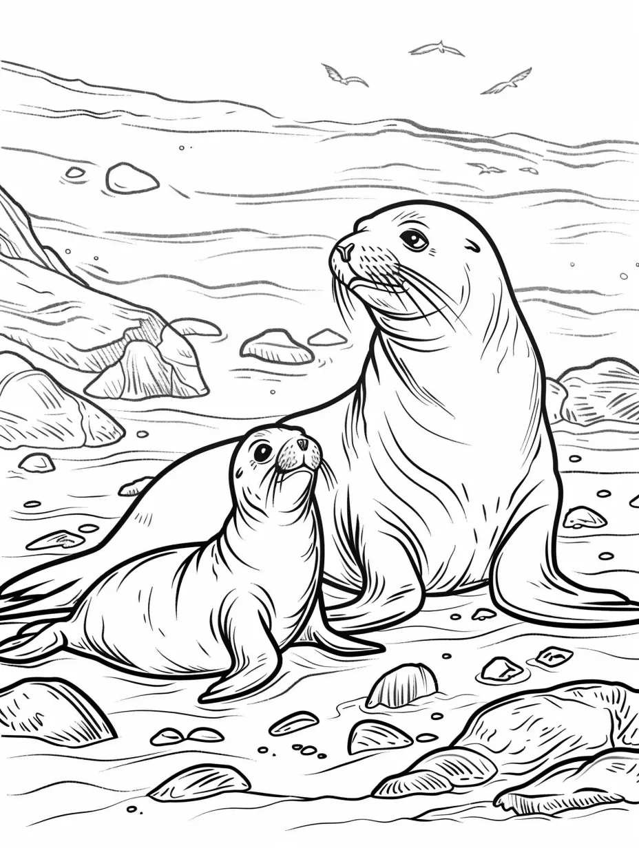 Seal Coloring Pages 8 Seal Coloring Pages 12
