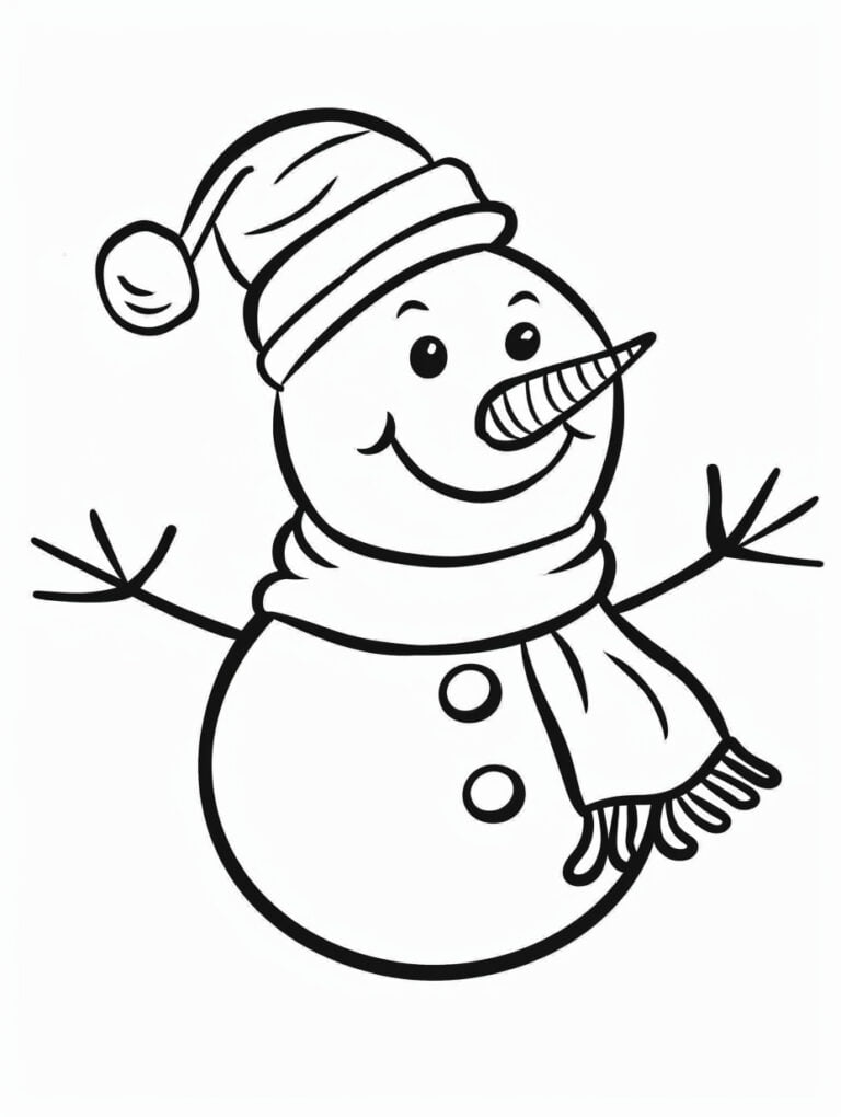  80 Schneemann ausmalbilder: Winterspaß für Kinder - SSColoring Motiv 