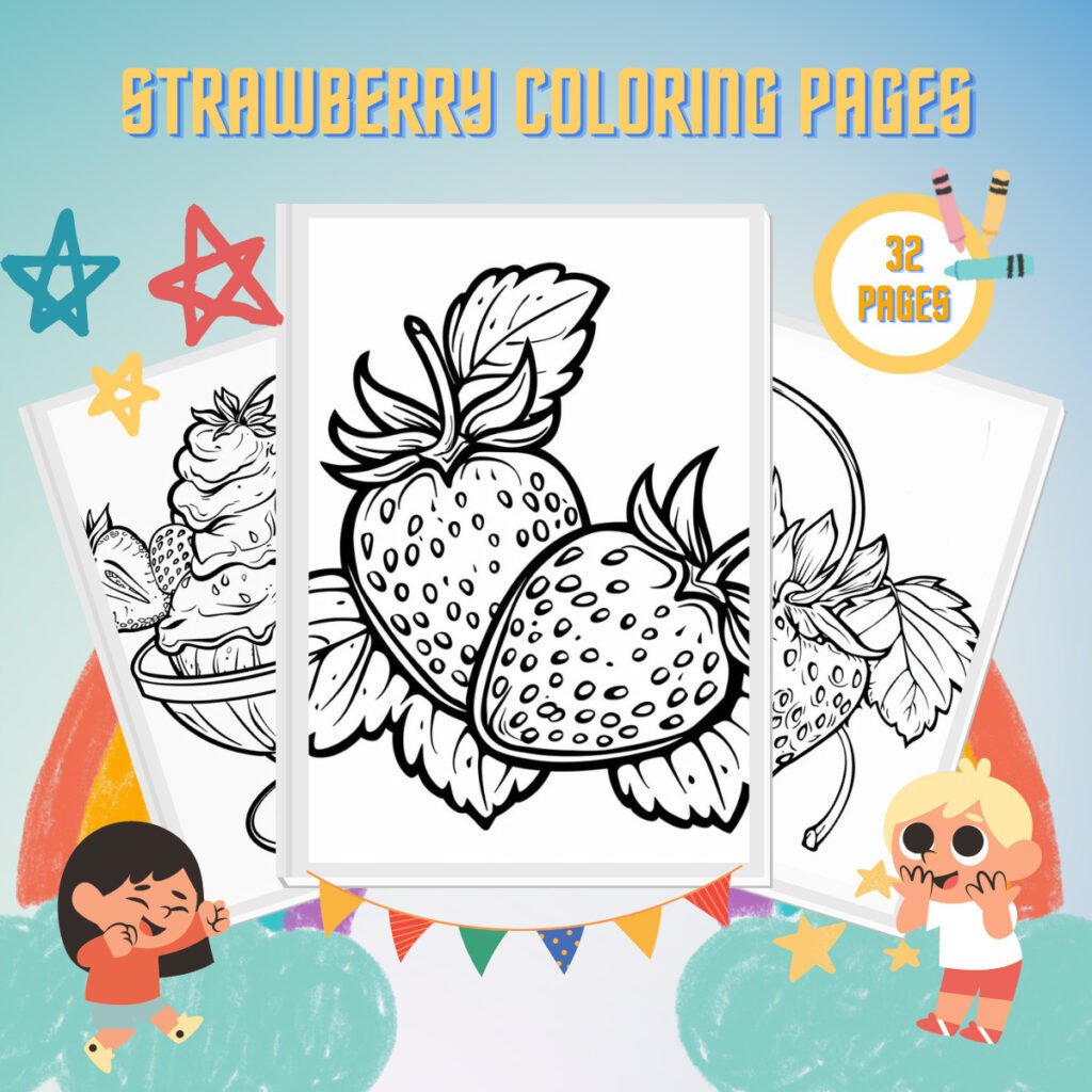 Latest Coloring Pages SSColoring com - Strawberry Coloring Pages 1024x1024 