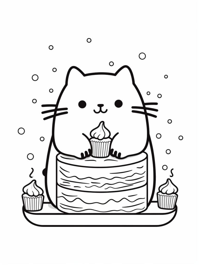 46 Pusheen Coloring Pages For Kids - Free PDF Printables