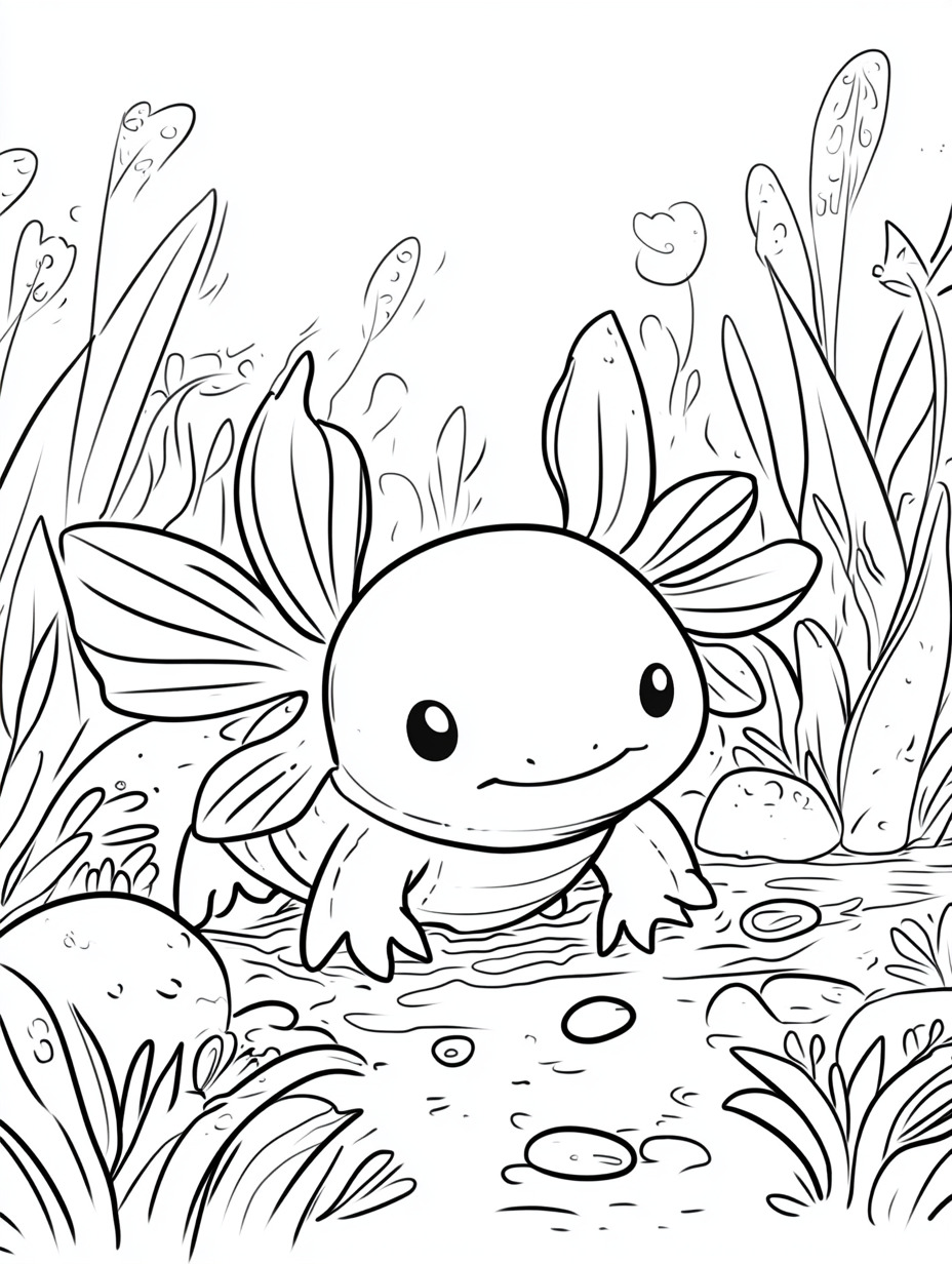 Axolotl Coloring Pages 4 grinch Axolotl coloring pages