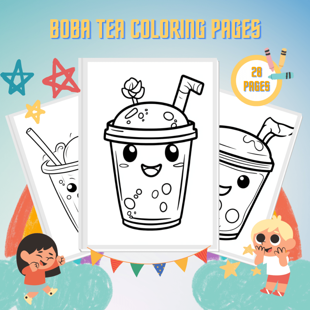 29 Bubble Tea ausmalbilder | Kostenlose Ausdrucke für Kinder
