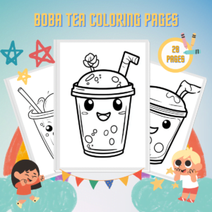 Boba Tea Coloring Pages