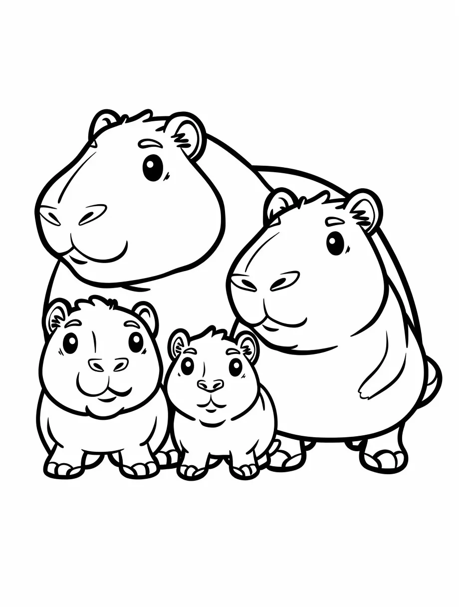 capivara desenho para colorir