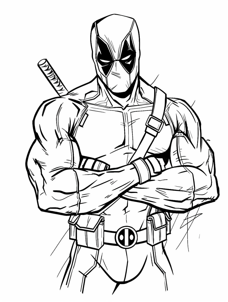 deadpool desenho para colorir