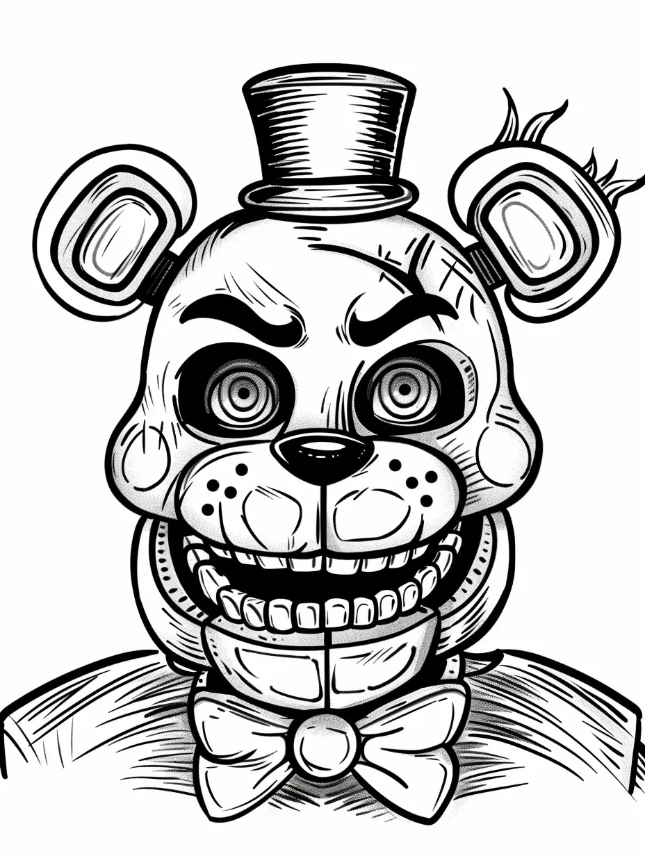 desenho para colorir five nights at freddy's