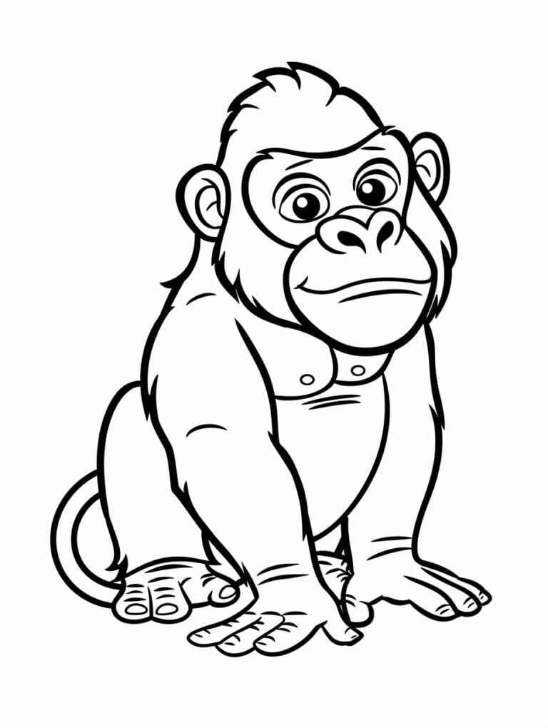 23 Gorilla Coloring Pages | Free Download &amp; Printable PDF