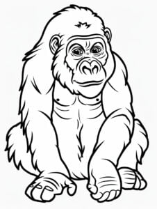 23 Gorilla Coloring Pages | Free Download &amp; Printable PDF