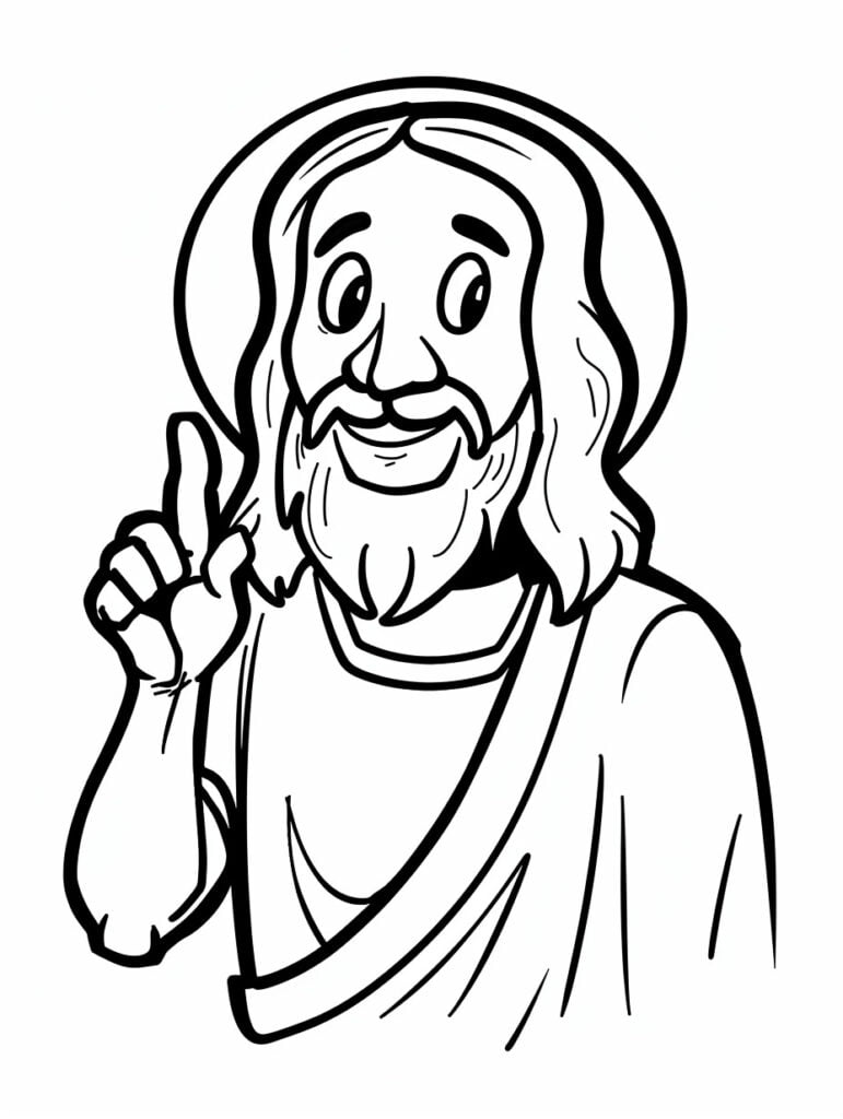 29 Isus de colorat: Doodles divin pentru copii