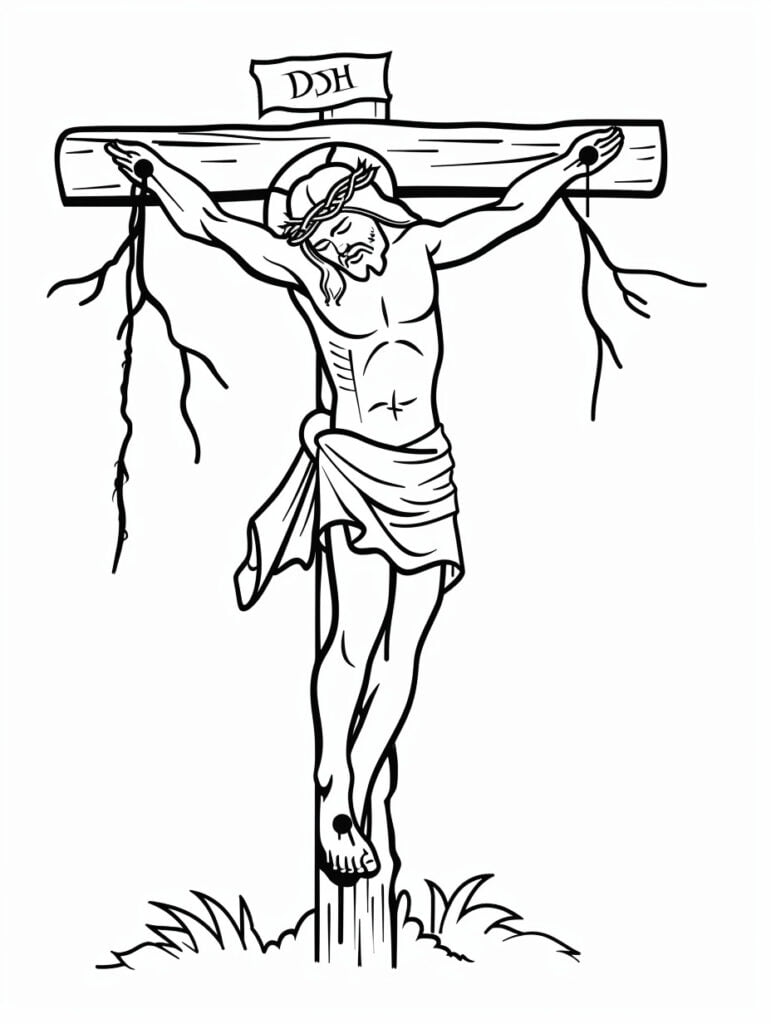 29 Isus de colorat: Doodles divin pentru copii